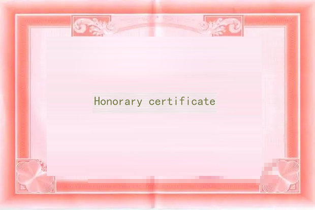 Certificate of Honor VIII